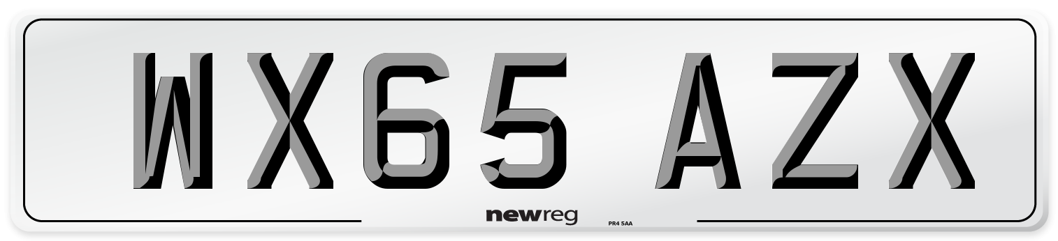 WX65 AZX Number Plate from New Reg